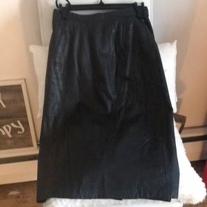 Black Leather skirt size 3/4